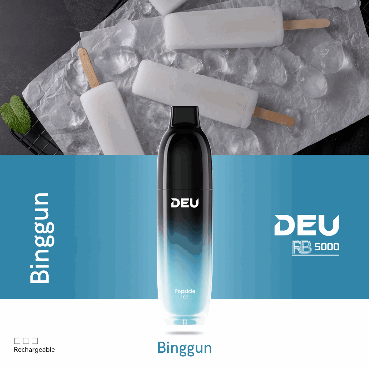 DEU RB5000 Binggun | Banana Popsicle Ice Disposable Vape deunow DEU RB5000 Binggun | Banana Popsicle Ice Disposable Vape deunow