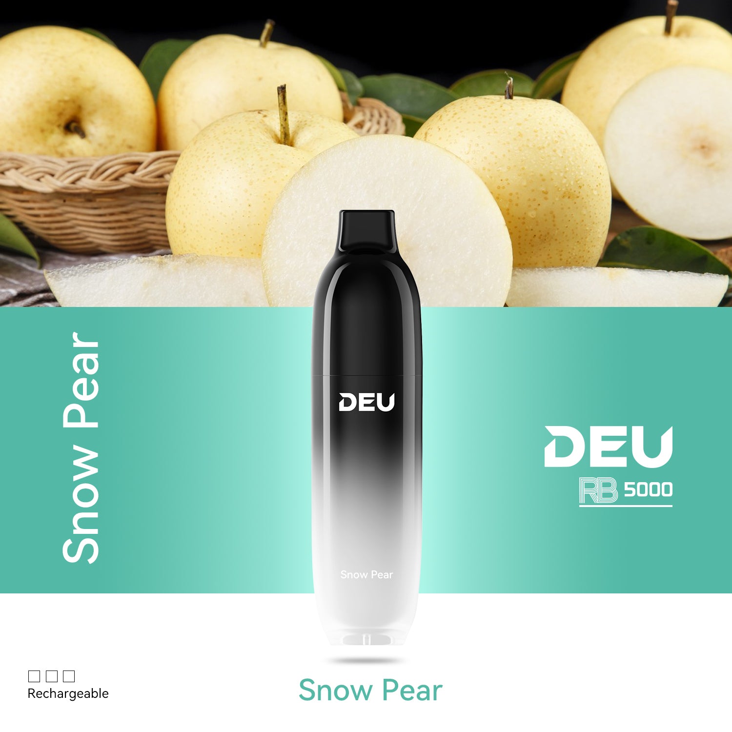 DEU RB5000 - 5000Puffs Disposable Vape Snow Pear