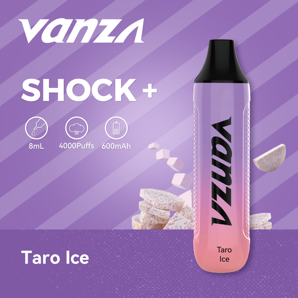 Vanza Shock+ Rechargeable Disposable Vape Taro Ice