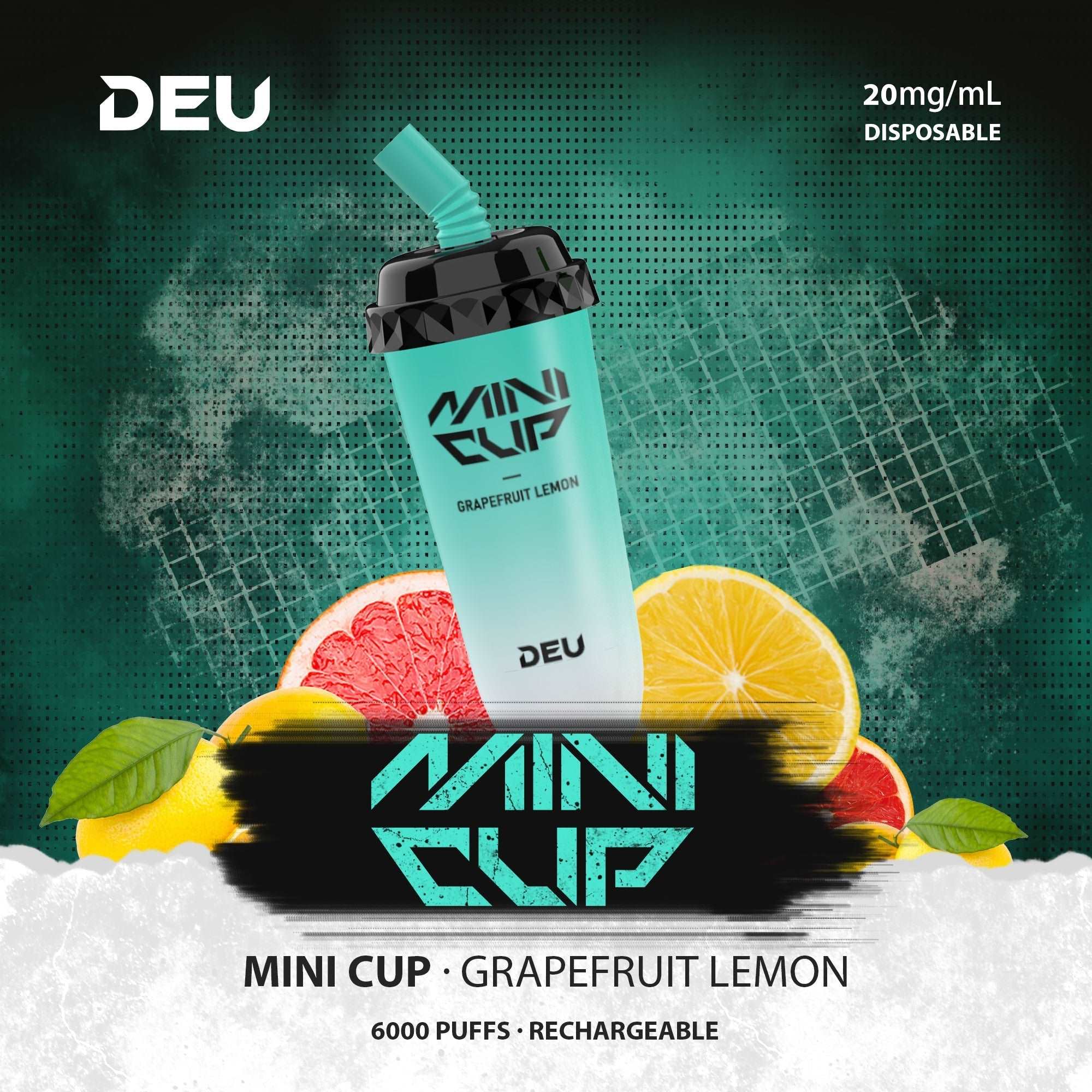 DEU Mini Cup-6000Puffs Fruity Disposable Vape Grapefruit lemon