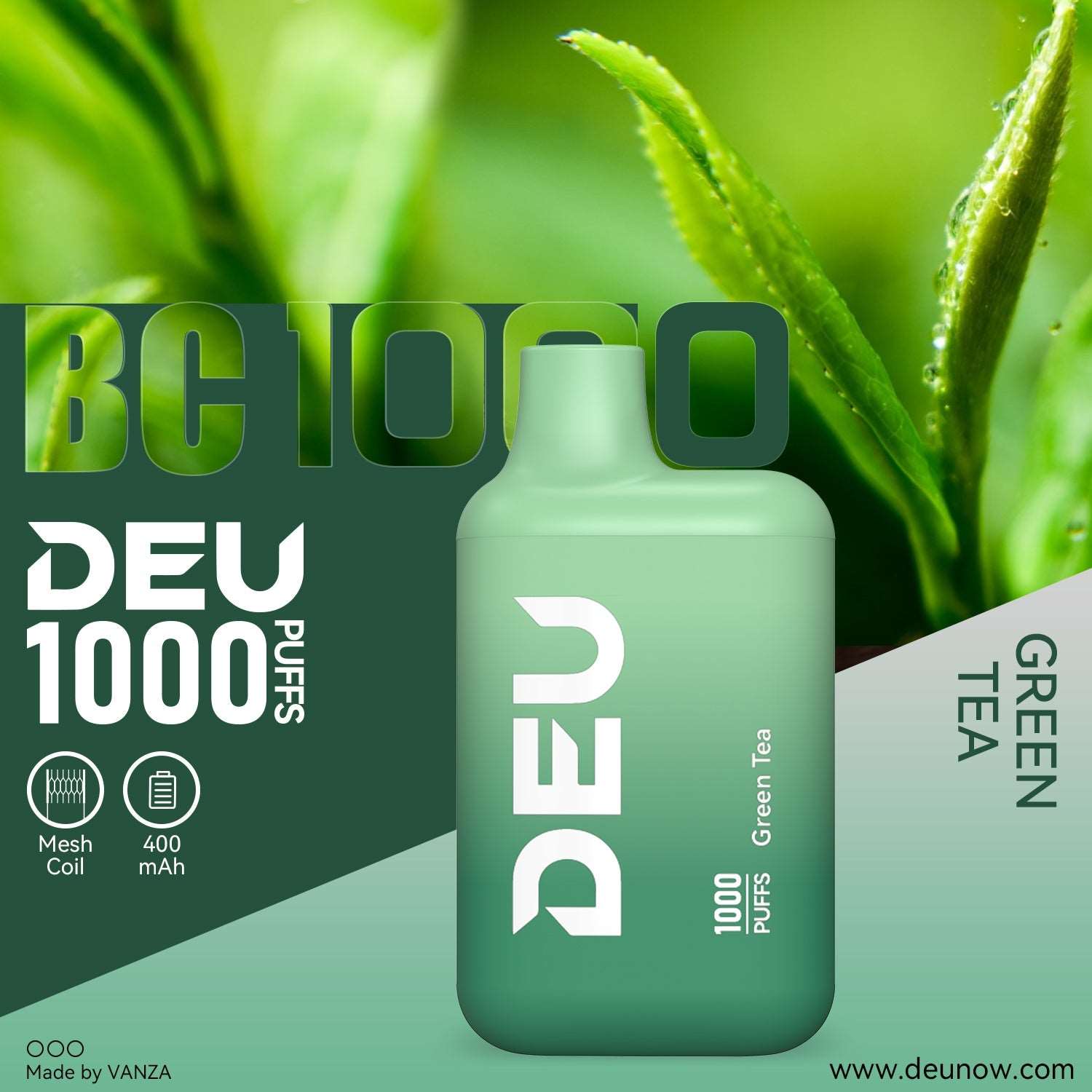 DEU BC1000 Disposable Vape - Green Tea